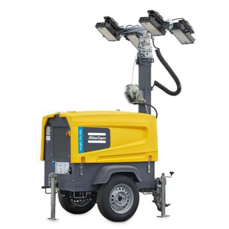 Atlas Copco HiLight V5+ NEO LED Mobile Light Tower For Construction Mining Emergency Rescue