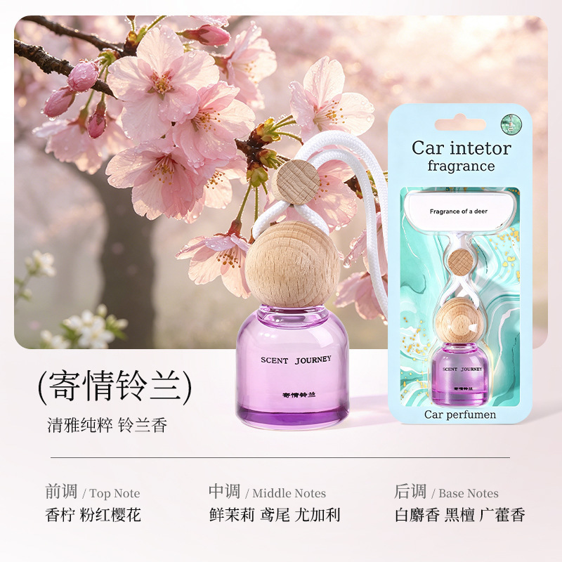 Liquid Mineral Oil Car Fragrance Hanging Bottle Long Lasting Pleasant Aroma