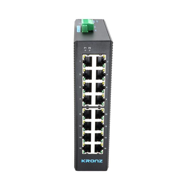 IP40 RJ45 Industrial Ethernet Switches 16 Port Unmanaged Network Switches