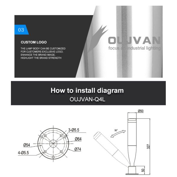 Feu de signalisation à LED DC 24V pour machine CNC, feu d'avertissement à LED en aluminium, stable