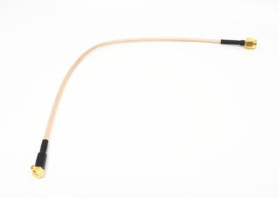 Homem dos conjuntos de cabo SMA de RG316 RF MMCX ao conector masculino do ângulo direito