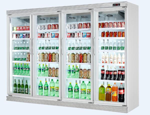 Air Cooling Soft Drink Upright Display Cooler Commercial 220v 60hz
