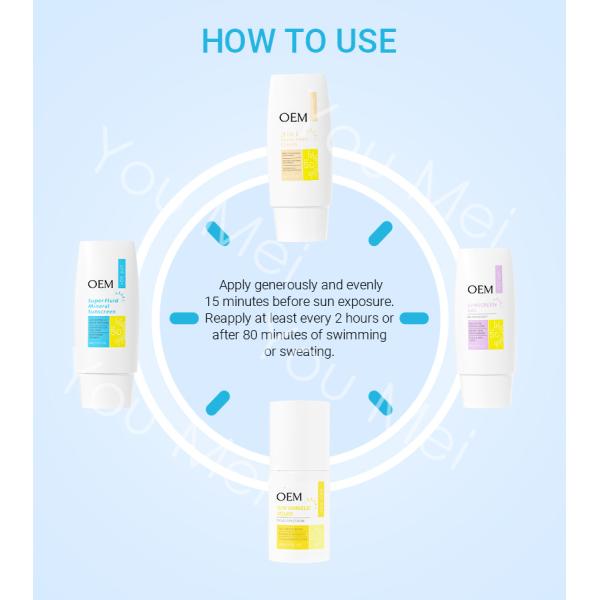 Sweatproof UV Protection Sunscreen Cream Spf 30 SPF 50 Broad Spectrum Moisturizer