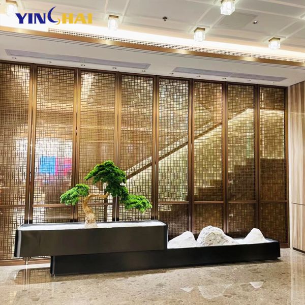 Stylish Metal Room Divider For Hotel Lobby Partition And Decoration Engineering