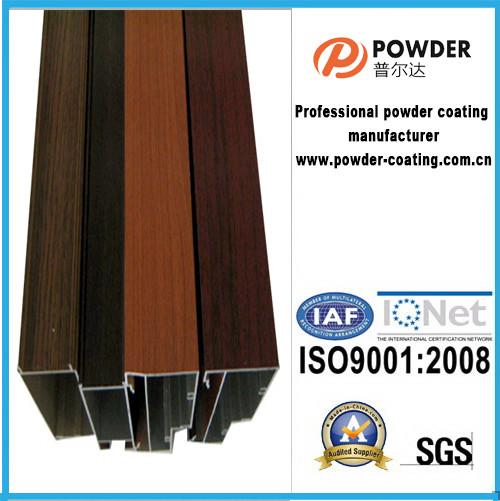Wood Color Heat Transfer Powder Coating Excellent Overbake Yellowing Resistance