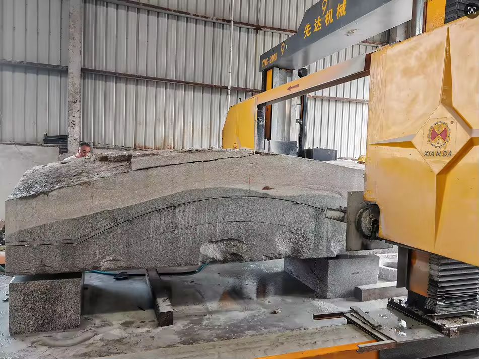Industrial Gantry Movable Diamond Wire Saw Cutting Machine for Granite Block Fabrication