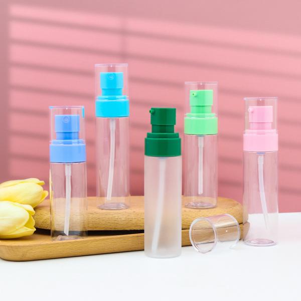 Diameter 33mm PET Plastic Spray Bottle Round With Black Plastic Screw Cap