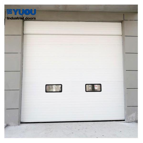Thermal Insulation Sectional Overhead Door High Lift 12m width 50mm thickness