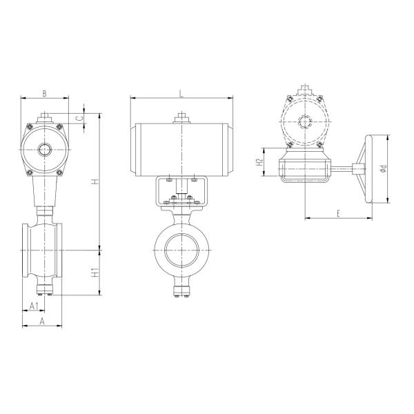 V Notch Ball Control Valve ANSI Class 150 300 600 Nominal Pressure