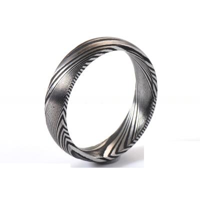 Men Women Damascus Steel Rings for Wedding Engagement Anniversary Gift