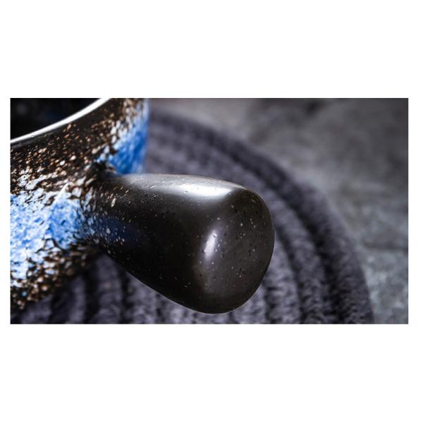 Restaurants LFGB Black Porcelain Dinnerware Contemporary Handled Porcelain Bowl