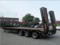 Tread 2180mm Van-type Hydraulic Steering 3 Axles Lowbed Semi Trailer for Oversized Cargo