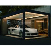 Sistema prefabricado sombrilla gazebo de aluminio con sombra triángulo ventanas de motor al aire libre