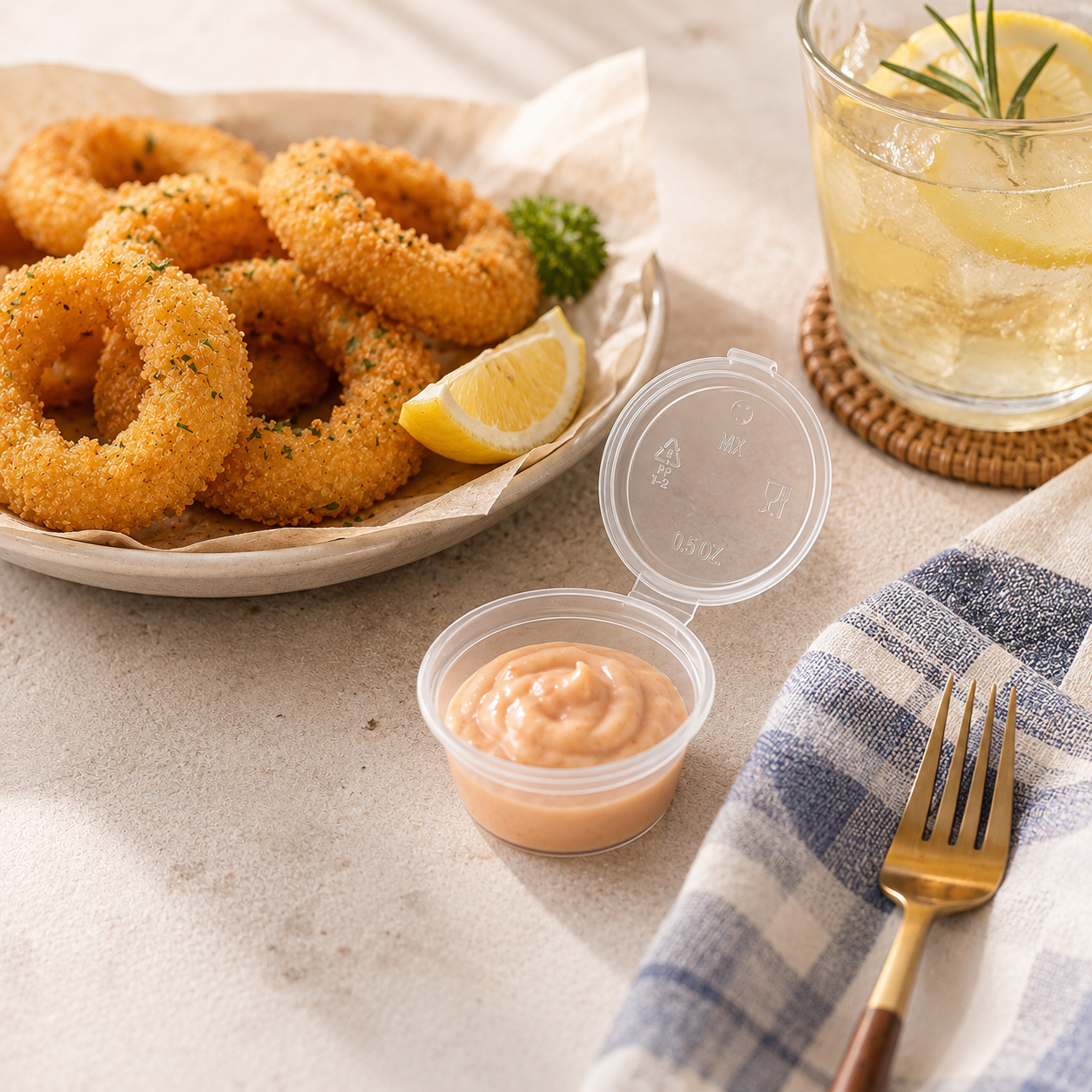 13ml Mini Round Clear PP Sauce Cup Hinged for Seasonings Samples Garnishes