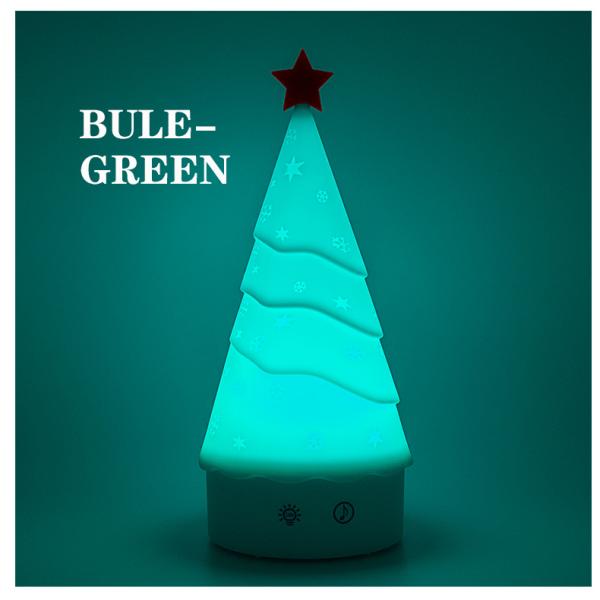 Luz de noite de árvore de Natal ecológica personalizada com controle táctil e função de música