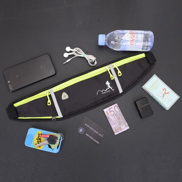 Nylon Outdoor Sports Running Jog Waist Bag Waterproof Phone Waist Belt Pack Fitness Elastic Fanny Pack