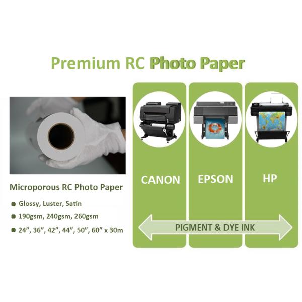 24 Inch RC Glossy Photo Paper For Inkjet Printers