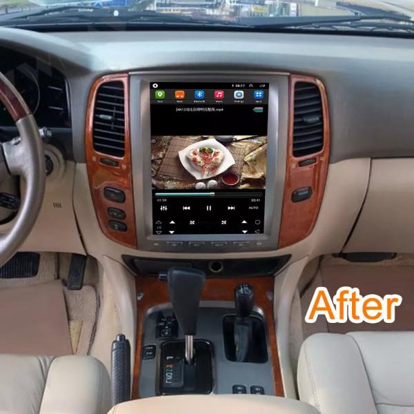 Tesla Vertical Screen Android Car Radio Multimedia 12,1 дюйма Для Toyota LC100 2002-2007 года