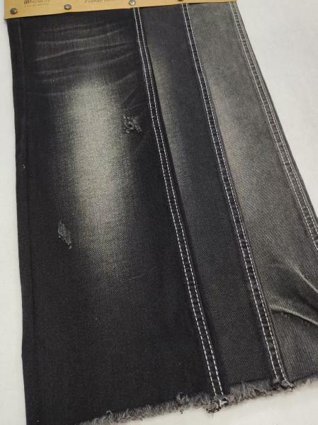9.9oz Twill Style weak Stretch black/black Denim Fabric With 180cm full width JSD3094A For Jeans Lady Or Man