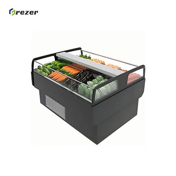 Commercial Vegetable Display Freezer Customized Open Top Display Freezer Energy Efficient