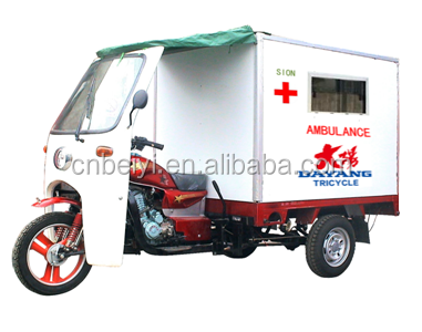 800 Вт закрытая скорая помощь Моторизованный трехколесный велосипед для 4 человек в Африке Пассажирский барабанный тормоз