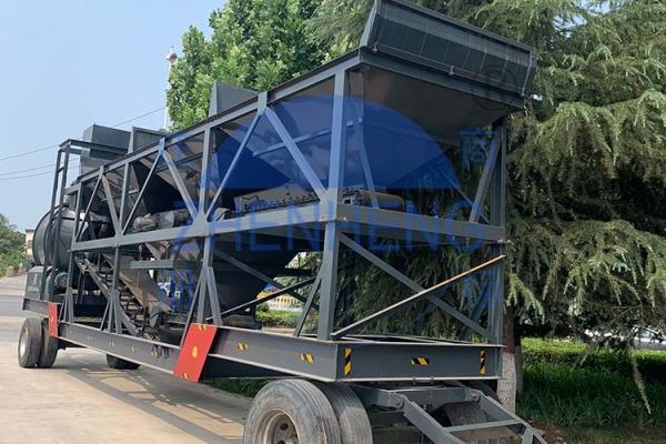 Planta YHZM75 de tratamento por lotes concreta móvel com o misturador de concreto do cilindro JZM1500