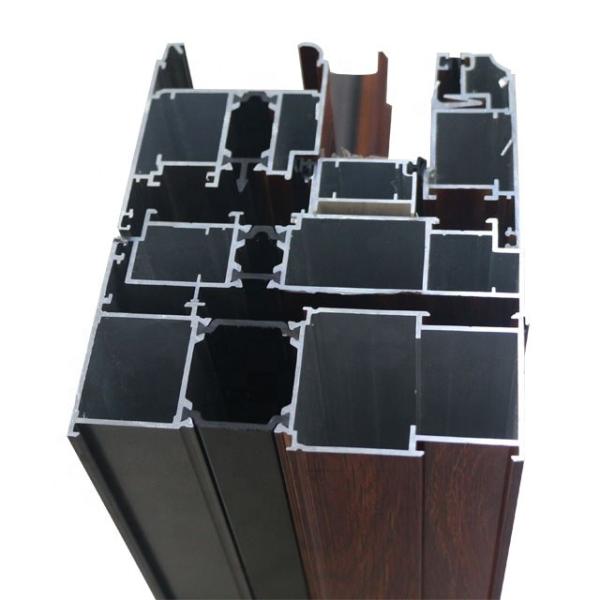 Anodized Silver Black Champagne Extruded Aluminium Sliding Door Profiles