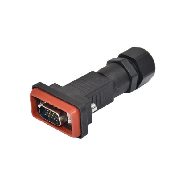 VGA соединителя IP68 Pin 1000VAC водоустойчивый d ROHS 15 под