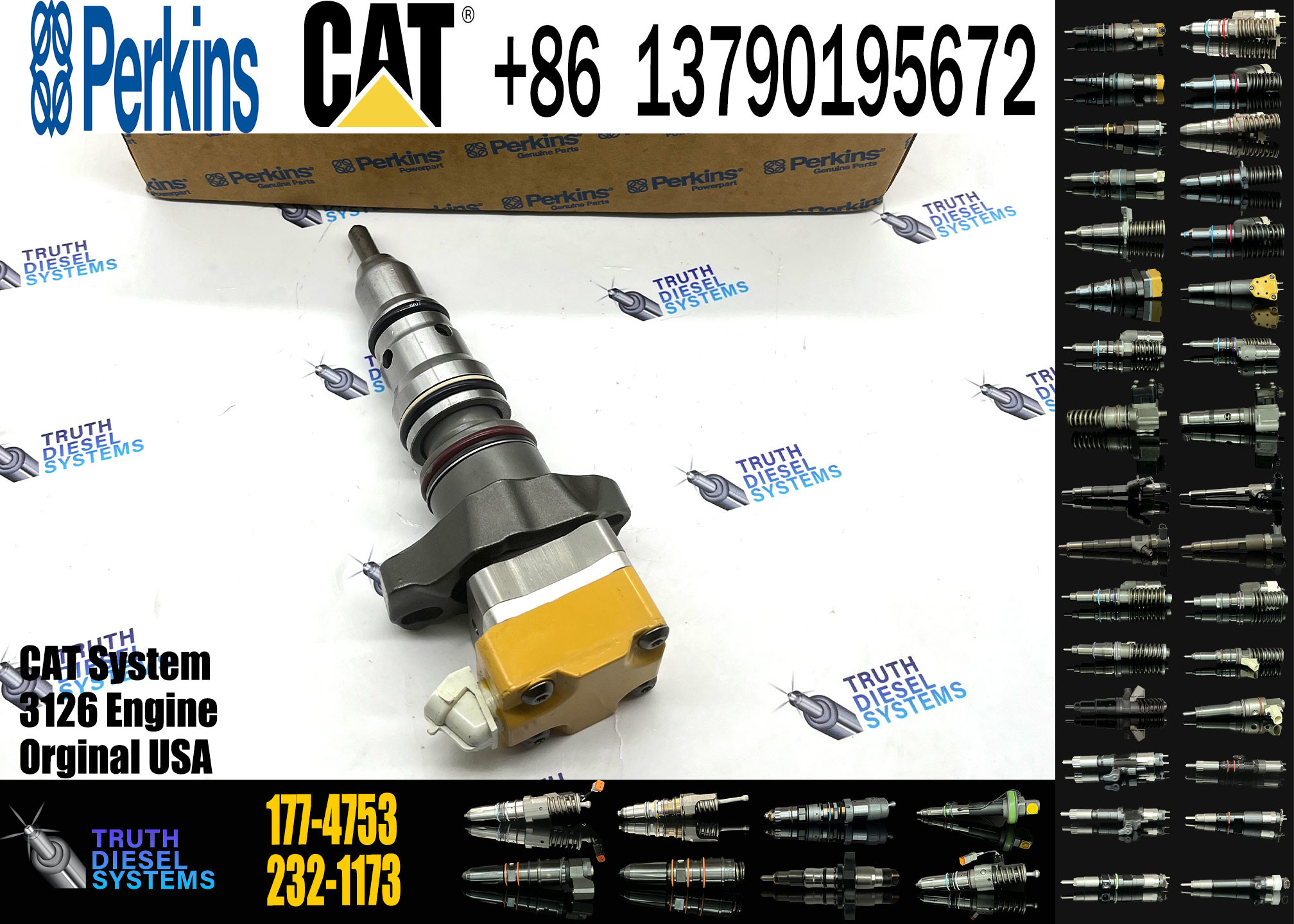 Оригинальный новый топливный инжектор сборка Cat частей двигателя 3126 cat инжектор 2321173 232-1173 для CAT 3408 3412 E дизельный двигатель