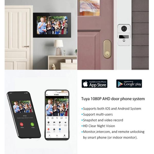All Black WIFI Video Doorbell With 166° Wide Visual Angle SD Card Recording and Motion Detection