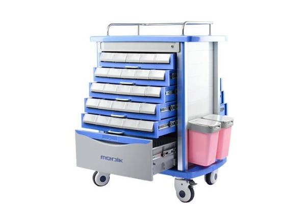 Carro médico removível Multifunction para a medicina distribuidora com o interno dividido