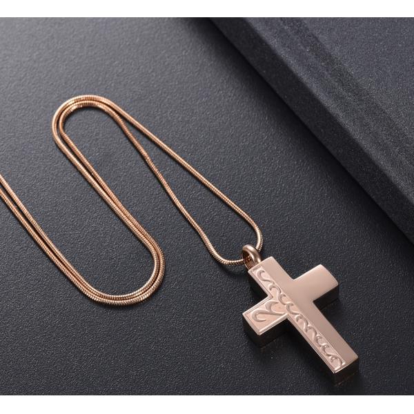 Infinity Religious Cross Cremation Jewelry for Ashes Pendant Holder Urns for Pet/Human Memorial Women Men Necklace Unisex