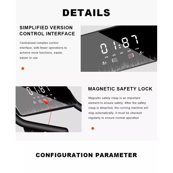 110 / 220V моторизовало крытый портативный третбан для домашнего фитнеса