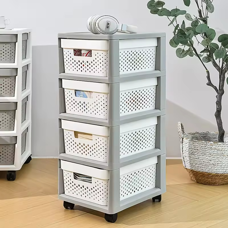Hot Sale Durable Plastic Storage Cabinet Drawers Multi Layer Cabinet Drawer Cart with Wheels for Home Office