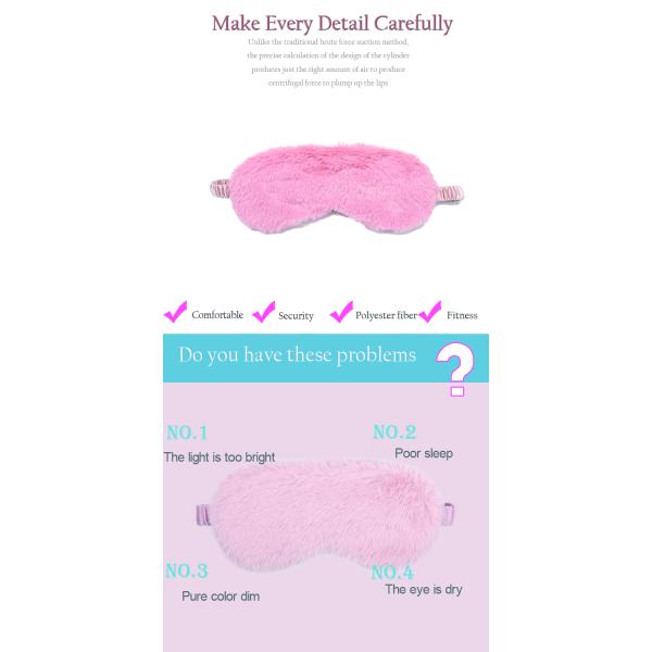 8*20.5cm Custom Travel Sleep Eye Mask Comfortable Animal Sleeping Eye Protection for Bed Sleep