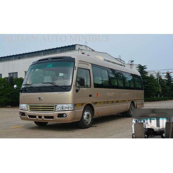 Hydraulic Brake Transport Minivan Diesel Coaster Vehicle With 65L Fuel Tank