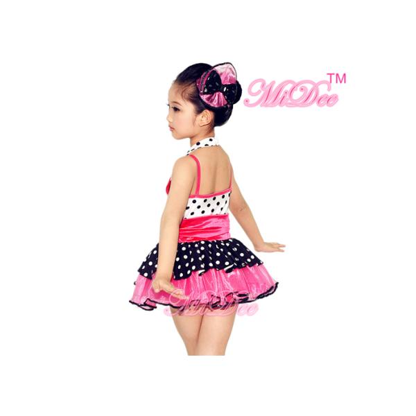 Polka Dots Kids Dance Clothes Multicolor Ballet Spandex Dance Dress