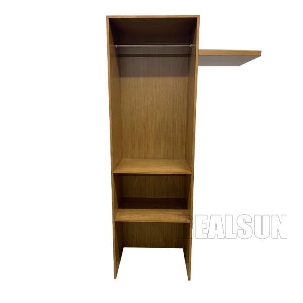Veneer Wooded Open Walking Closet Storage Wardrobe Closet Insert In Grey Tones