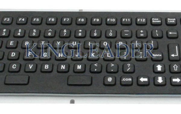 103 Keys Kiosk Black Metal Keyboard With Trackball For Panel Mount