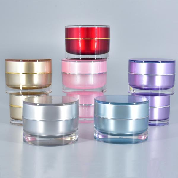 5g 10g 15g 20g 30g 50g 100g Cosmetics Acrylic Gel Nail Jar Matte for Skin Care Cream Frosted Plastic Jars with Screw Lids