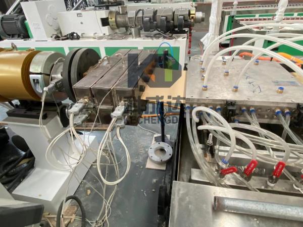 4m UPVC Plastic Profile Extruder Machine Twin Screw PVC Profile Extrusion Line For PVC Buckle Plate