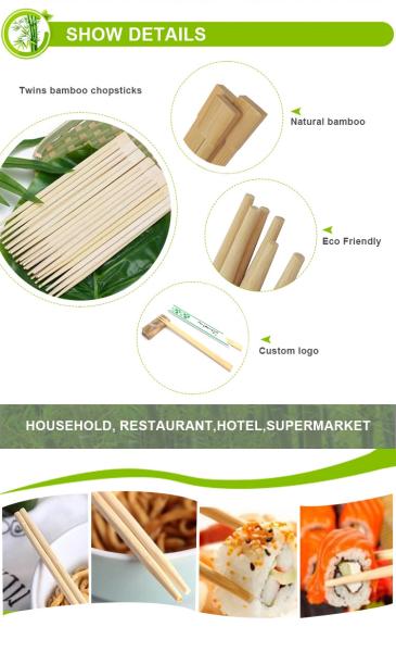 Giveaways Custom Print Logo Pouch Disposable Bamboo Chopsticks CLASSIC Design Style