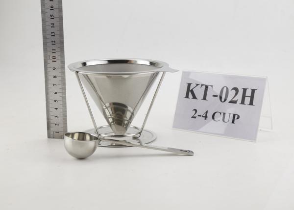 Cone Brew Coffee Maker Gift Set Paperless With Scoop , 125mm Top Dia