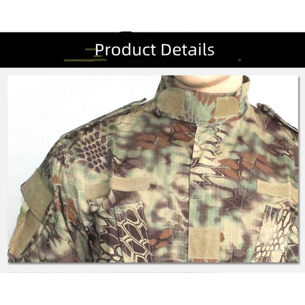 Green Python 65% Polyester Camo Army Uniform Anti UV Military Combat Uniform