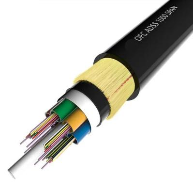 72 Cable ADSS de núcleo exterior Aéreo Todo dieléctrico Cable de fibra óptica autoportante