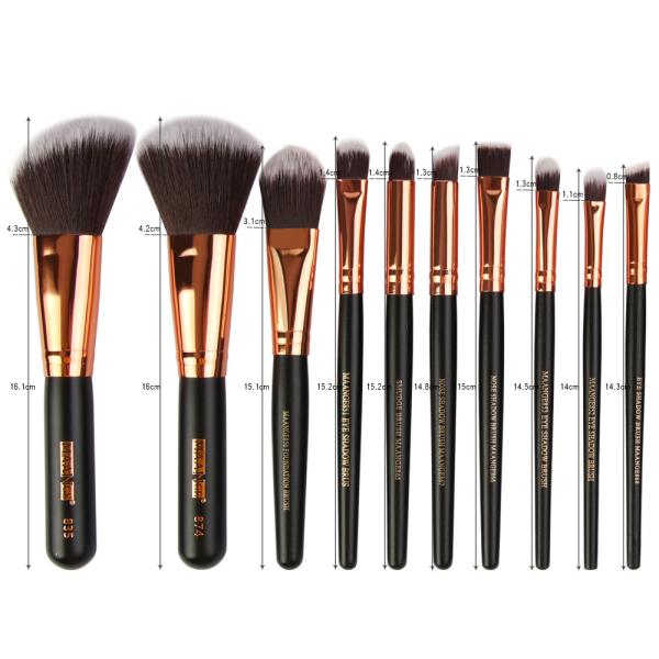 High quality Wood Handle Makeup Brushes Fan Brush best make up brush