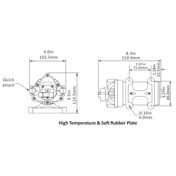 FLOWKING DC/AC Electric Diaphragm Pump KFL-35 series High Pressure 160PSI 1.5GPM for RV Marine Agriculture spraying