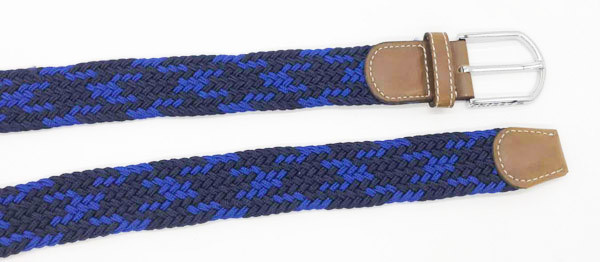 Двойной цвет заплел простирание людей эластичное подпоясывает пряжку никеля ширины 3.5cm для джинсов