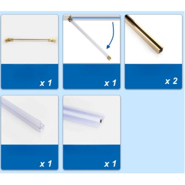 135 Degrees Partitioned Shower Door Profile Waterproof Shower Door Hardware