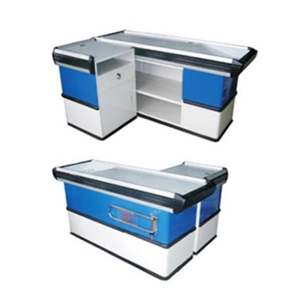 Кассовый столик из нержавеющей стали с конвейерной лентой